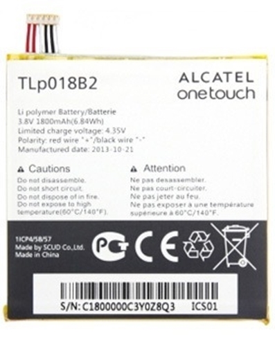 Picture of Battery Alcatel TLp018B2 for 6030 / 6030D / 7025 / 7025D - 1800mAh