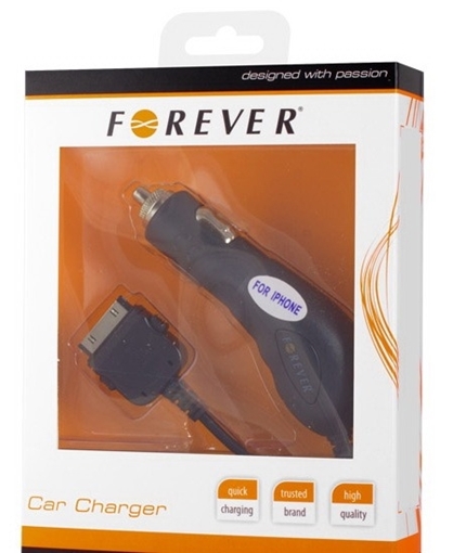 Picture of Forever Car charger for iPhone 3G  3GS 4g 4s 1100 mAh HQ