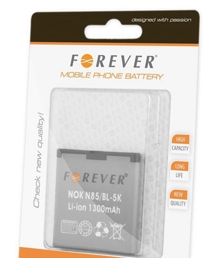 Picture of Battery Forever BL-5K for Nokia N85 Li-Ion  1300mAh 