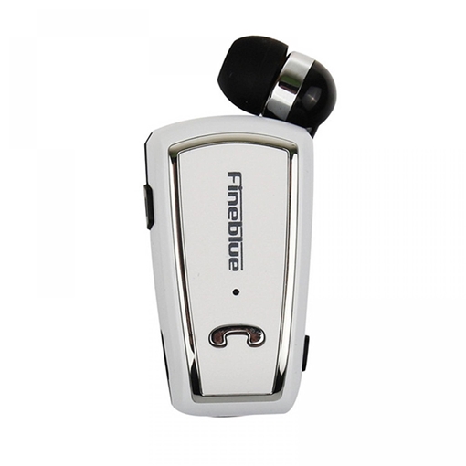 Bluetooth Fineblue F-V3 Ασύρματα Ακουστικά Earphone Clip-On Headset - Χρώμα : Λευκό