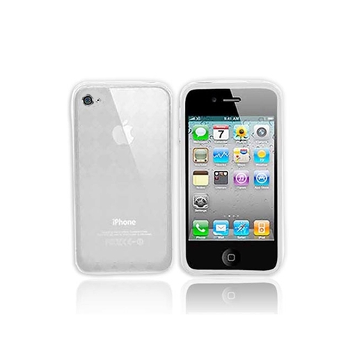 Θήκη Πλάτης Σιλικόνης για Apple iPhone 4 - Χρώμα: Διάφανο