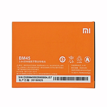 Picture of Battery Xiaomi BM45 for Redmi Note 2 - 3060mAh