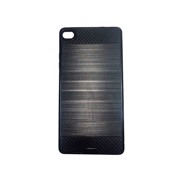 Εικόνα της Θήκη Πλάτης Bumper Metalic Look για Huawei P8 - Χρώμα: Μαύρο