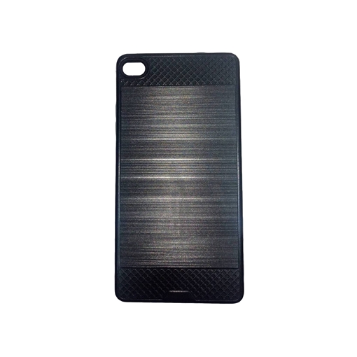 Θήκη Πλάτης Bumper Metalic Look για Huawei P8 - Χρώμα: Μαύρο