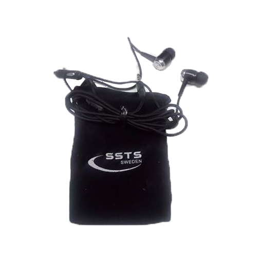 SSTS Sweden - Handsfree black color with 1 pouch cover 1.2m cable