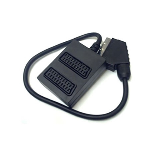 OEM - SCART Plug Male to 2 SCART Socket Female Adaptor Box