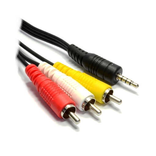 OEM - 3.5mm 4 Pole Jack Plug to 3 x RCA Phono Composite & Audio Cable