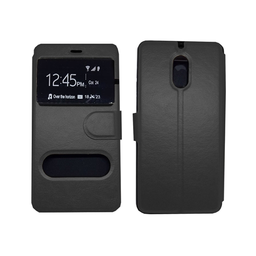 Picture of Book Case Double Window for Nokia 6 - Color: Black
