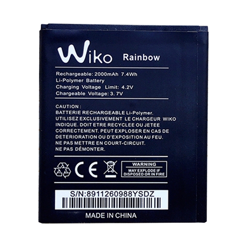 Μπαταρία Wiko  για Rainbow S104-S38000-000 2000mAh