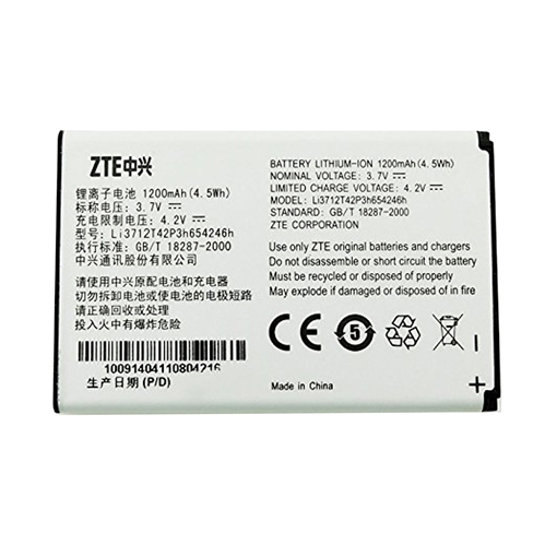 Picture of Battery ZTE Li3712T42P3h654246h for V790/U790/N790/Orange Zali - 1200mAh 