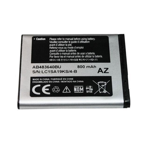 Picture of Battery Samsung AB483640BU for C3050 Stratus J600, J608, J750, C3050, C3053, M600, B3210 - 800 mAh