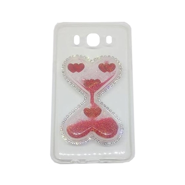 Picture of Back Cover Silicone Hourglass Liquid Case for Samsung J510F Galaxy J5 2016 - Color: Red