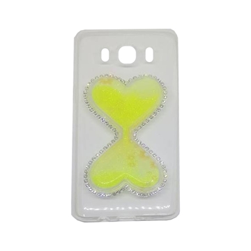 Picture of Back Cover Silicone Hourglass Liquid Case for Samsung J510F Galaxy J5 2016 - Color: Yellow