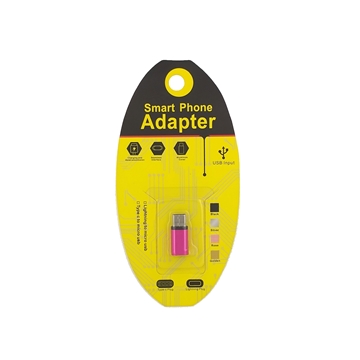 OEM Smart phone Adapter MicroUSB (Female) to Type-C (Male) - Χρώμα: Φούξια