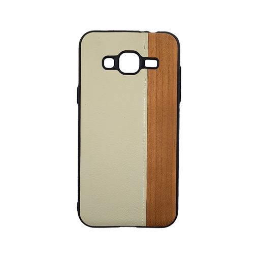 Θήκη πλάτης Wood Leather για Samsung Galaxy J310 (J3 2016)  - Χρώμα: Λευκό