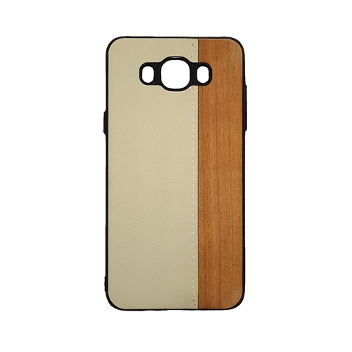Θήκη πλάτης Wood Leather για Samsung Galaxy Note 8  - Χρώμα: Λευκό