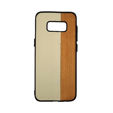 Θήκη πλάτης Wood Leather για Samsung Galaxy S8 (G950) - Χρώμα: Λευκό