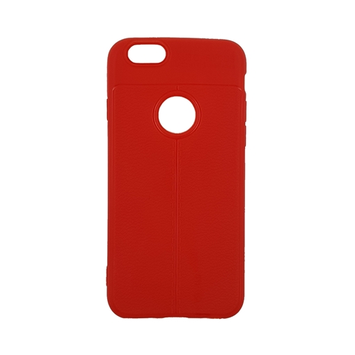 Θήκη TPU Litchi με δερμάτινη όψη για iPhone 6G/6S (4.7) - Χρώμα: Κόκκινο