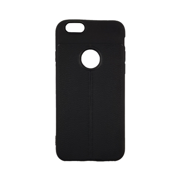 TPU Litchi Case with Leather pattern for iPhone 6G/6S (4.7) - Color : Black