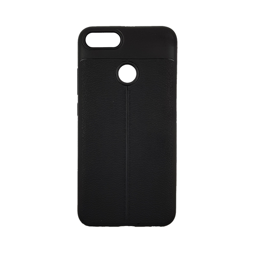 TPU Litchi Case with Leather pattern for Xiaomi Mi 5X - Color : Black
