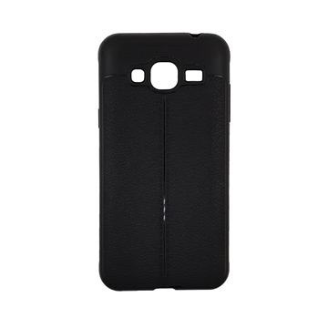 TPU Litchi Case with Leather pattern for Samsung Galaxy J310 (J3 2016) - Color : Black