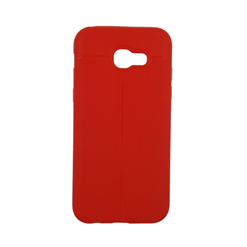 TPU Litchi Case with Leather pattern for iPhone Samsung Galaxy A520 (A5 2017) - Color : Red
