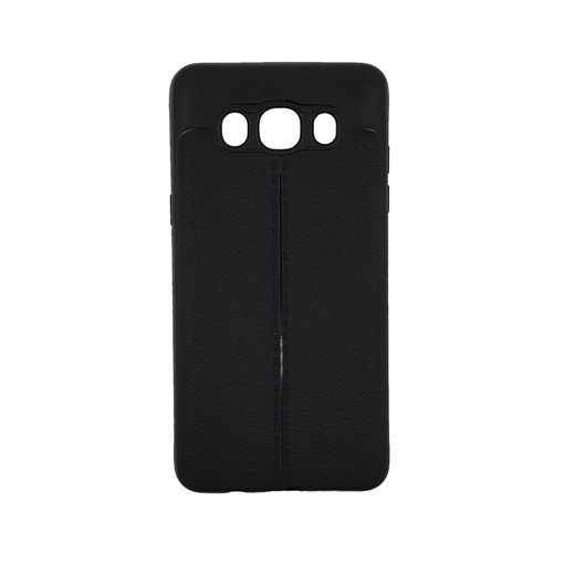 TPU Litchi Case with Leather pattern for Samsung Galaxy J510 (J5 2016) - Color : Black