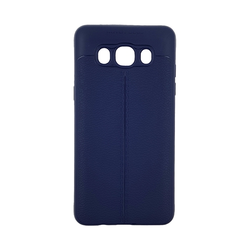 TPU Litchi Case with Leather pattern for Samsung Galaxy J510 (J5 2016) - Color : Blue