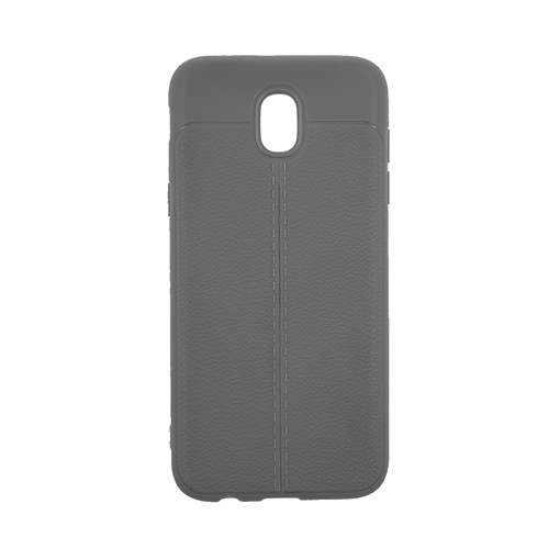 TPU Litchi Case with Leather pattern for Samsung Galaxy J530 (J5 2017) - Color : Grey