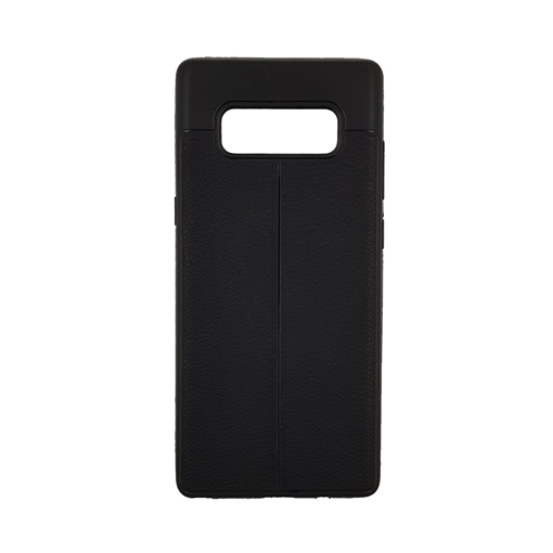 Θήκη TPU Litchi με δερμάτινη όψη για Samsung Galaxy Note 8 - Χρώμα: Μαύρο