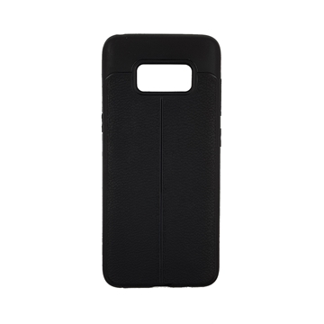 TPU Litchi Case with Leather pattern for Samsung Galaxy S8 (G950) - Color : Black