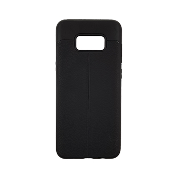 TPU Litchi Case with Leather pattern for Samsung Galaxy S8 Plus (G955) - Color : Black