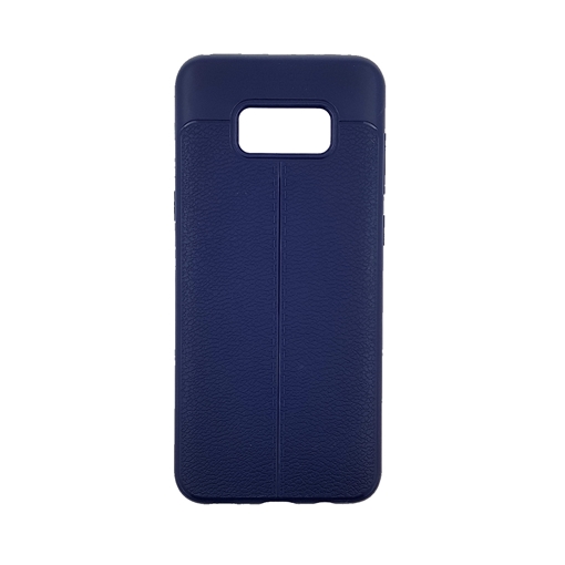 Θήκη TPU Litchi με δερμάτινη όψη για Samsung Galaxy S8 Plus (G955) - Χρώμα: Μπλε