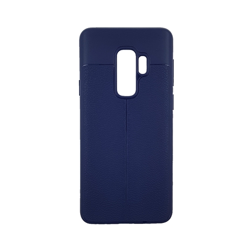 Θήκη TPU Litchi με δερμάτινη όψη για Samsung Galaxy S9 Plus (G965) - Χρώμα: Μπλε