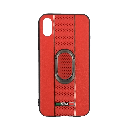 TPU Weimi back case with 360 angle rotation Stand for iPhone X/Xs - Color: Red
