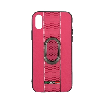 Θήκη πλάτης TPU Weimi με περιστροφικό Stand 360 για iPhone X/Xs - Χρώμα: Ροζ