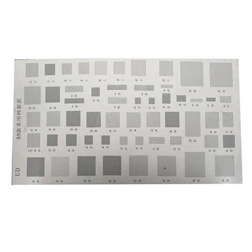 Picture of UNIVERSAL Stencil for Reballing with 55  different compatible types