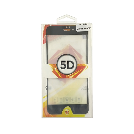 Τζαμάκι Προστασίας 9H/5D Full Glue Full Cover 0.1MM για iPhone 6G/6S Plus - Χρώμα: Μαύρο