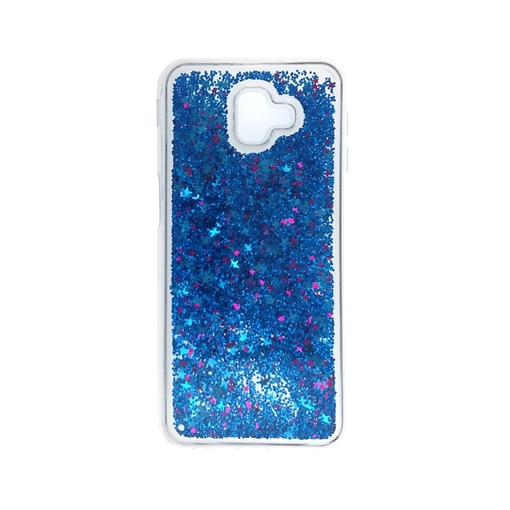 Θήκη Πλάτης Σιλικόνης Glitter Liquid για Samsung (J610) Galaxy J6 Plus - Χρώμα: Μπλε
