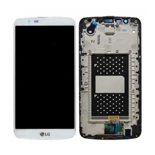 Οθόνη LCD και Αισθητήρας Αφής με Πλαίσιο για LG K420N/K430 K10 - Χρώμα: Λευκό
