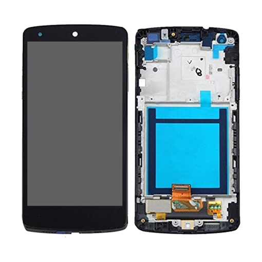 Οθόνη LCD και Αισθητήρας Αφής με Πλαίσιο για LG D821 Nexus 5 - Χρώμα: Μαύρο
