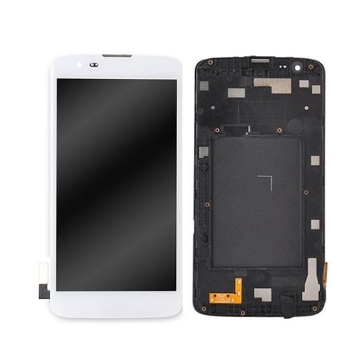 Οθόνη LCD με Μηχανισμό Αφής και Πλαίσιο για LG K7 K330 - Χρώμα: Λευκό