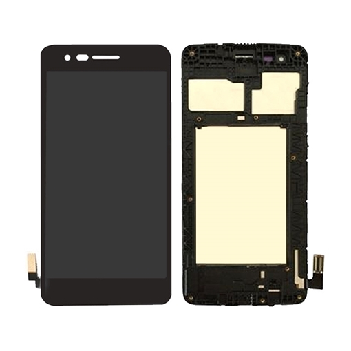 Picture of LCD Display with Touch Screen Digitizer and Frame for LG K8 2017 - Color: Black