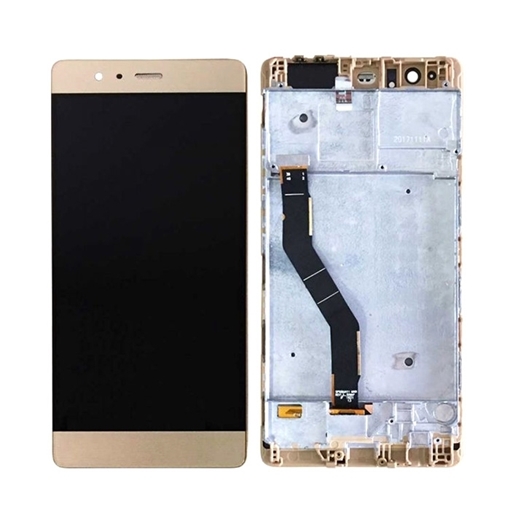 Οθόνη LCD με Μηχανισμό Αφής Assembly με Πλαίσιο για Huawei VIE-L09 P9 Plus - Χρώμα: Χρυσό