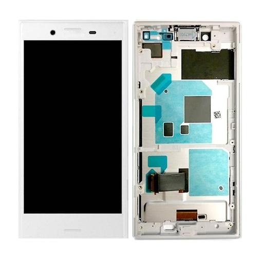 Οθόνη LCD με Μηχανισμό Αφής και Πλαίσιο για Sony X Compact (F5321) - Χρώμα: Λευκό