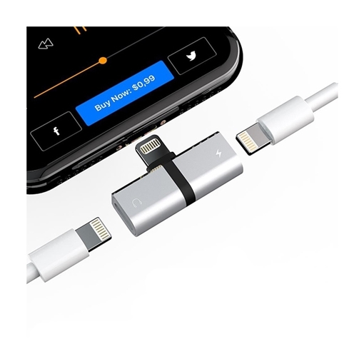Lightning Splitter Adapter for iPhone,Dual Lightning Jack, Listen to Music and Charge