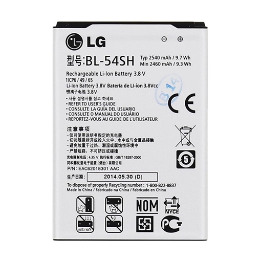 Μπαταρία LG BL-54SH για Optimus x150 F7 LG870/US870/D722 G3s/D410 L90/D331 L Bello - 2540mAh Bulk