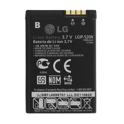 Picture of Battery LG LGIP-520N for BL40/GD900 - 1000mAh