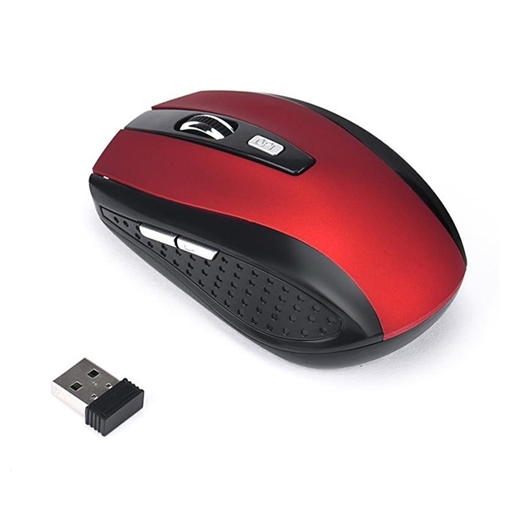 Ασύρματο Ποντίκι με USB Δέκτη 2.4GHz - Χρώμα : Κόκκινο