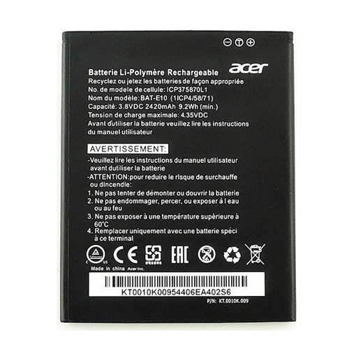 Picture of Battery Acer Liquid Z530 BAT-E10 1ICP4/58/71 2420mAh